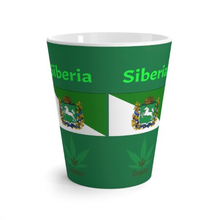 Green Provincial Crest Latte Mug — Eagle & Coat of Arms Ceramic Coffee Cup