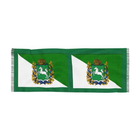 Green Flag Crest Scarf — Heraldic Coat of Arms Winter Scarf