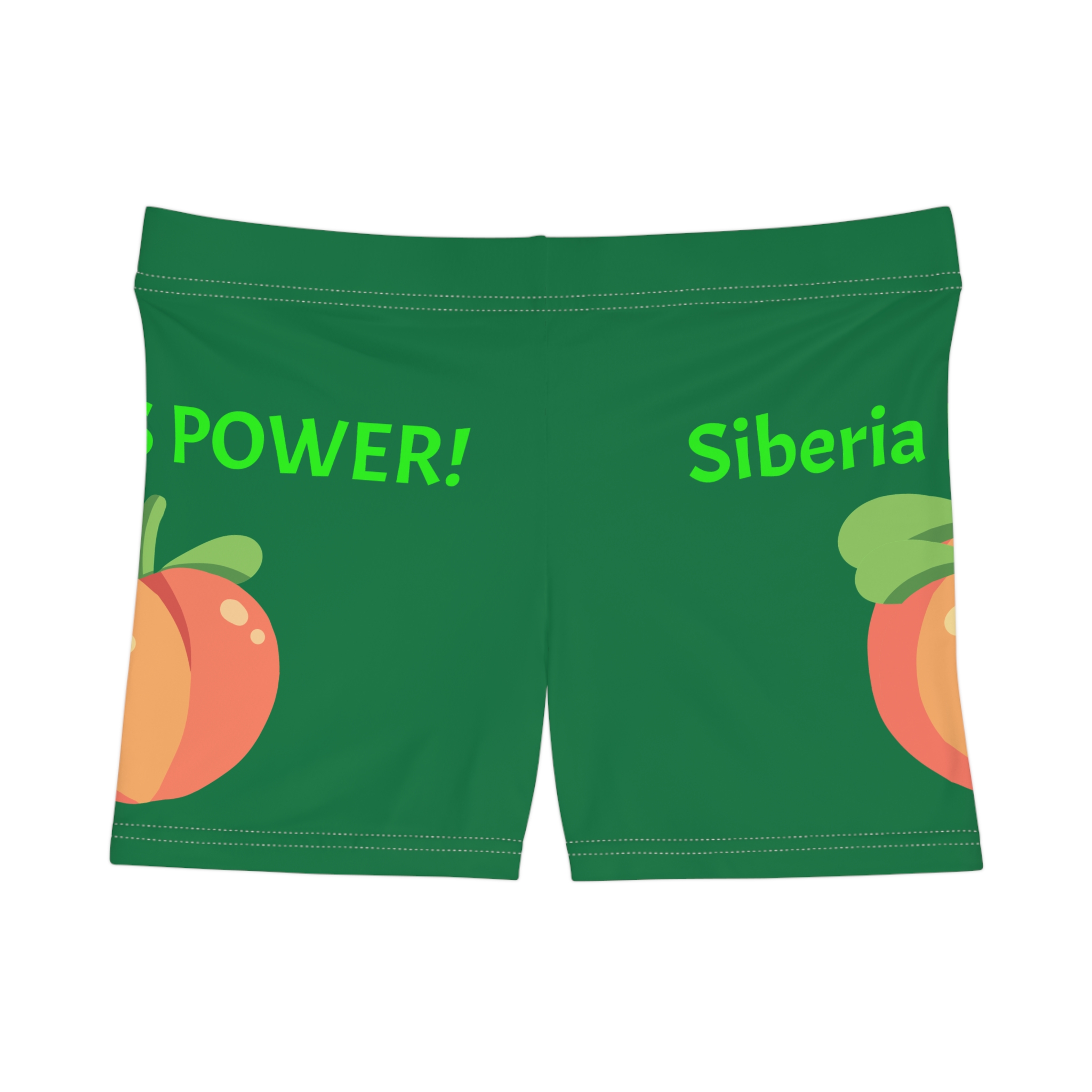 Siberia Is Power! Women's Peach Graphic Shorts