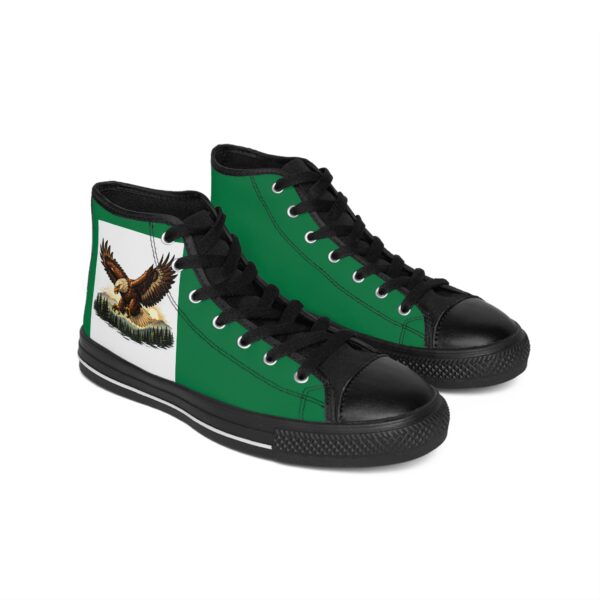 Classic High-Top Sneakers — Green 'Sicilia Independent Republic' Design