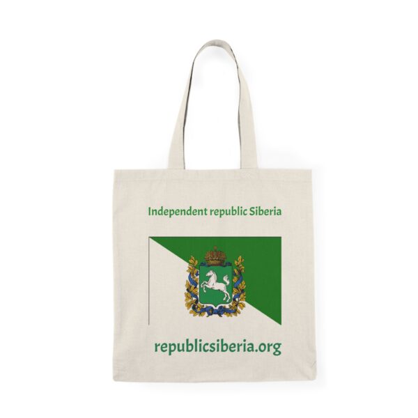 Independent Republic Siberia Tote Bag — Flag & QR Code Eco Cotton Tote