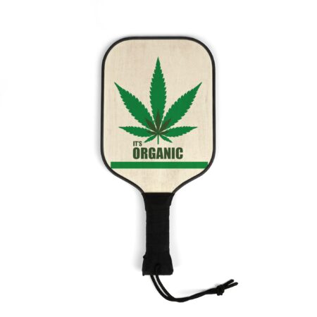 Pickleball Paddle Set – “It’s Organic” Cannabis Leaf Design