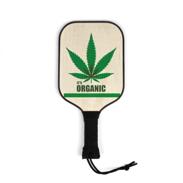 Pickleball Paddle Set – “It’s Organic” Cannabis Leaf Design