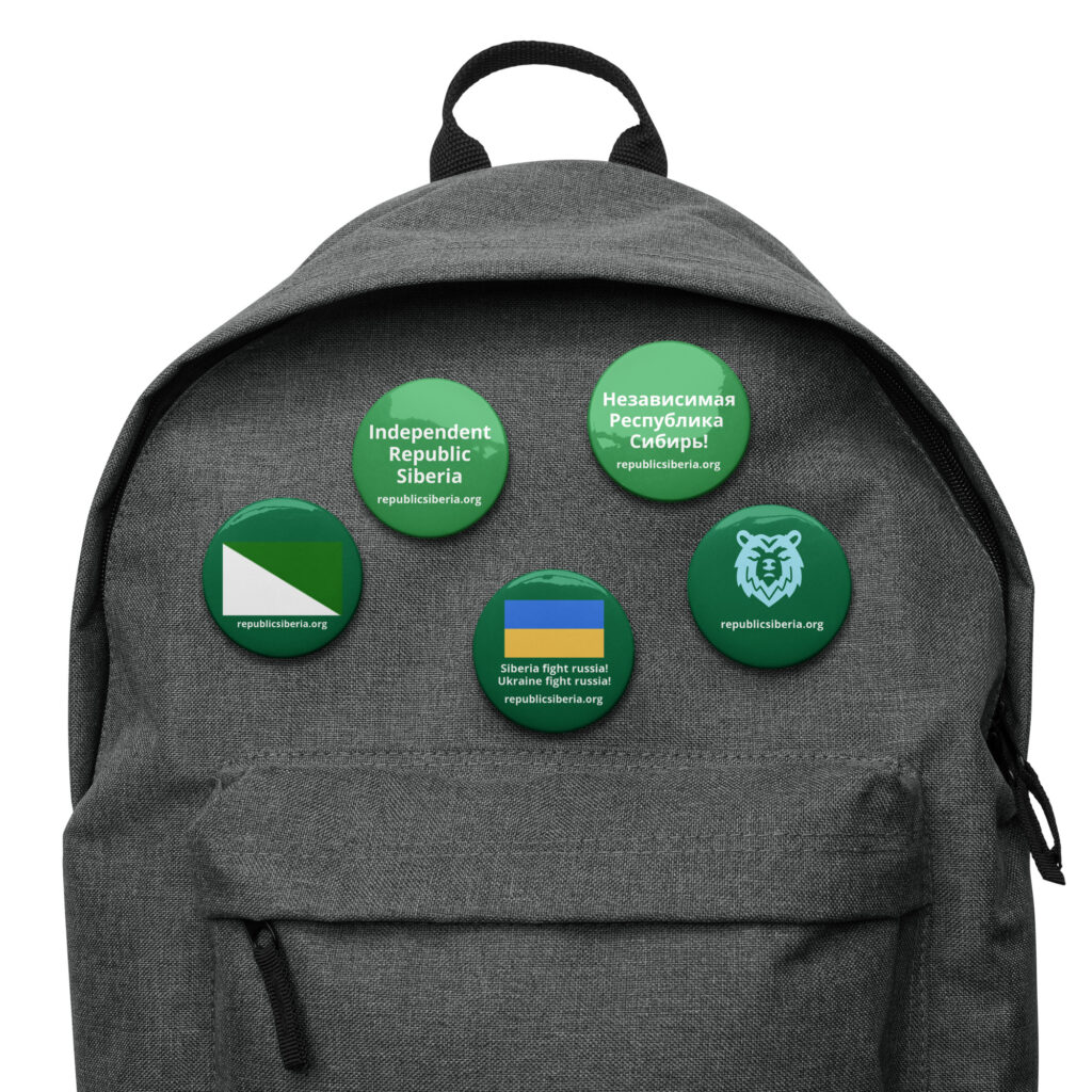 Set of pin buttons