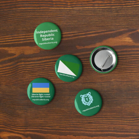 Set of pin buttons