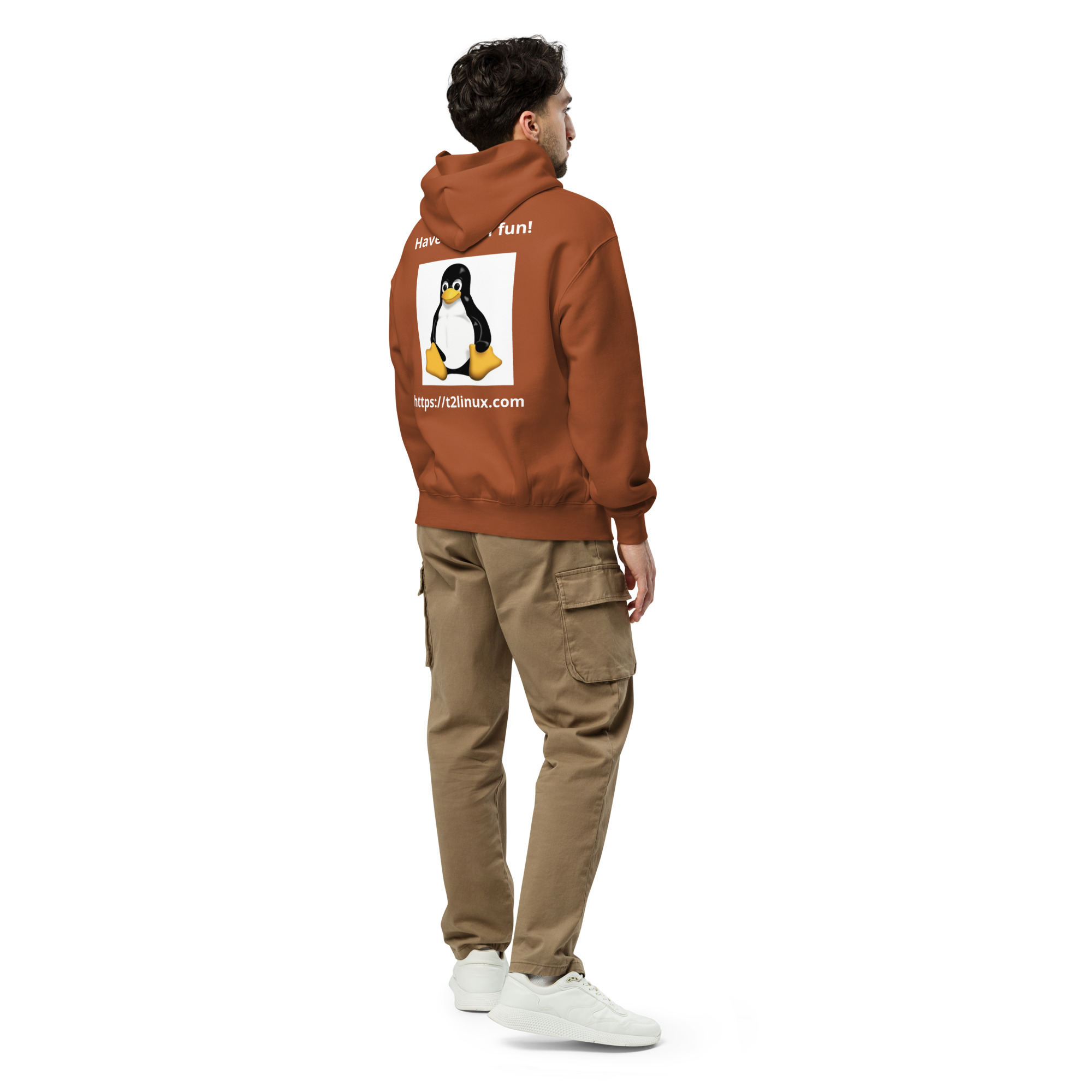 Unisex oversized hoodie T2 Linux Fan — изображение 15