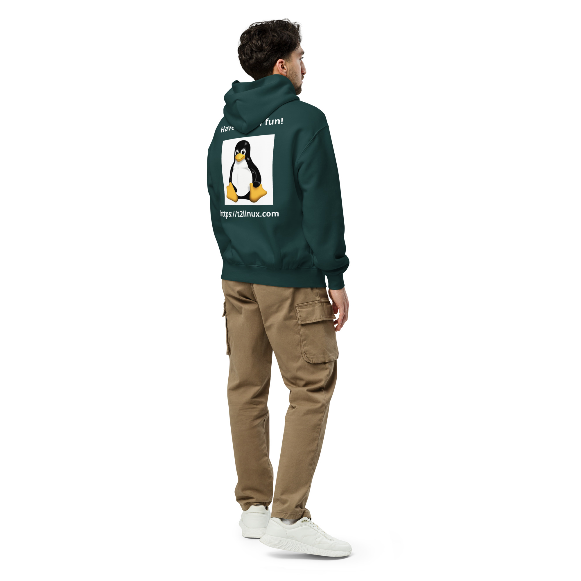 Unisex oversized hoodie T2 Linux Fan — изображение 6